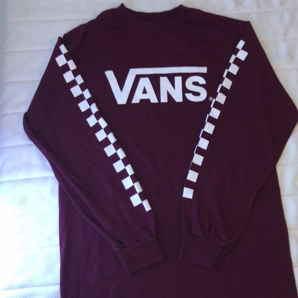Men’s Vans Maroon Long Sleeve